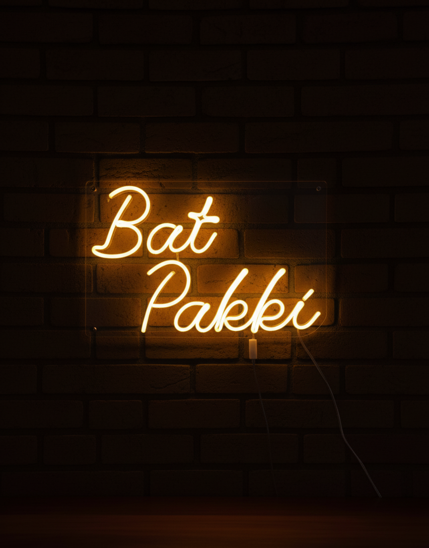 Bat Pakki Neon LED Sign