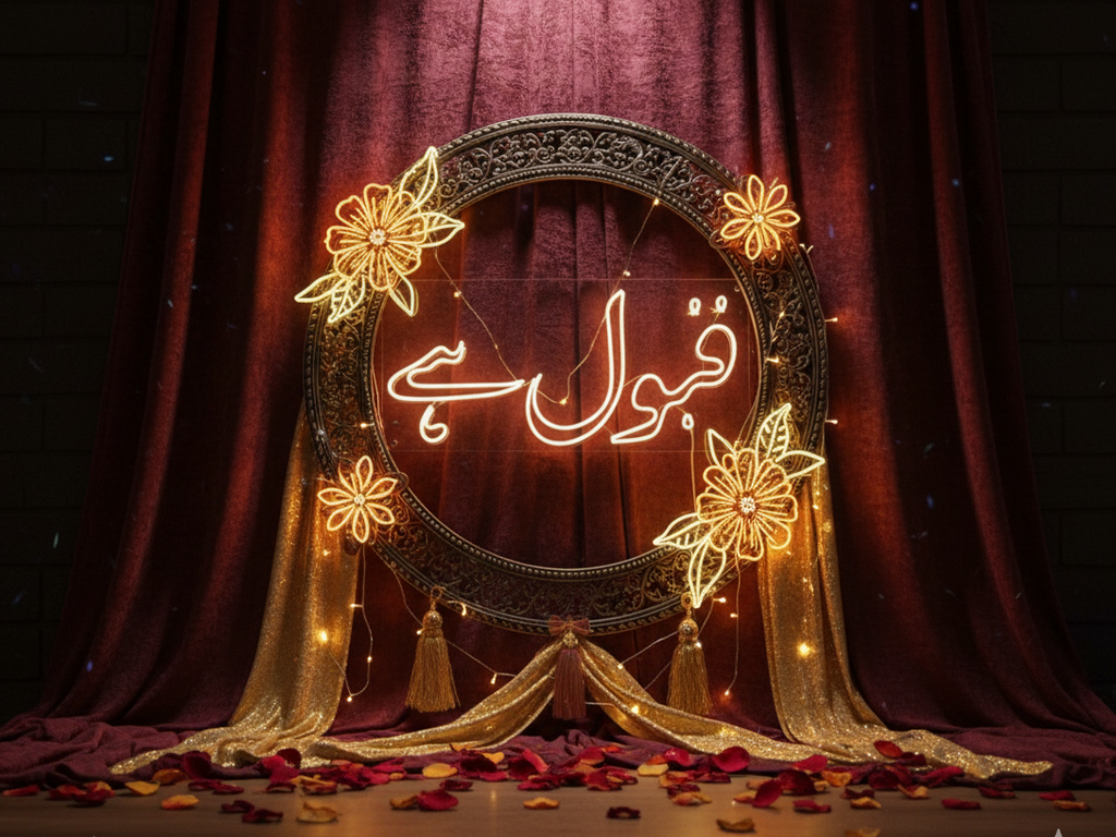 Qabool Hai Wedding Neon Sign