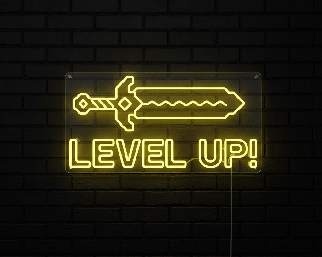 Level Up Neon Gaming Sign